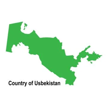 Usbekistan map icon Stock Illustration