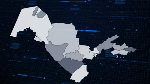 Usbekistan network map 動画素材 87978182
