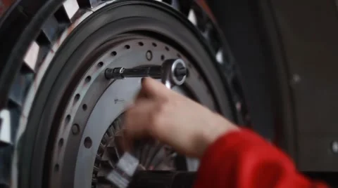 Uscrewed the bolt spanner Stock Footage 48143610