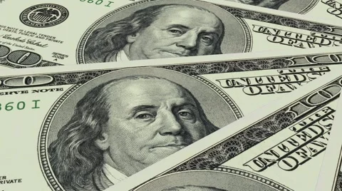 USD 100 Bills Rolling Background Loop Video stock 55167493