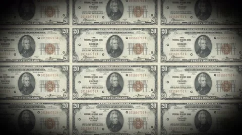 USD 20 dollar notes looping background unite states dollar Vídeos de archivo 56727625