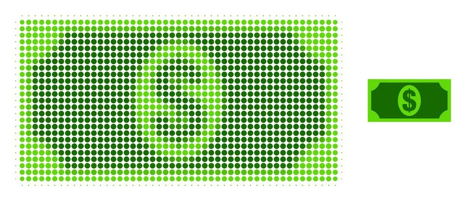 Usd Banknote Halftone Dot Icon イラスト素材