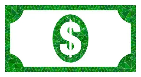 Usd Banknote Polygonal Mocaic Icon イラスト素材