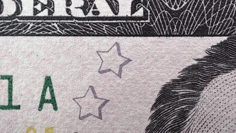 USD cash macro view. 100 dollar cash, stop motion animation. USA fiat money.  Stock Footage 170746551