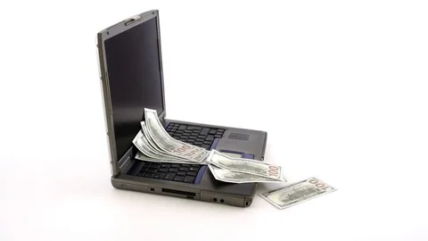 USD Dollar Money Moving Stop Motion from Notebook, White Background Stock Footage 76523328