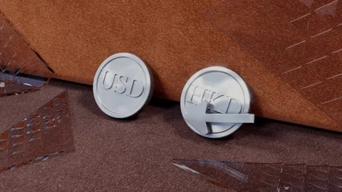 USD to HKD Currency Exchange Stock Footage 309614022