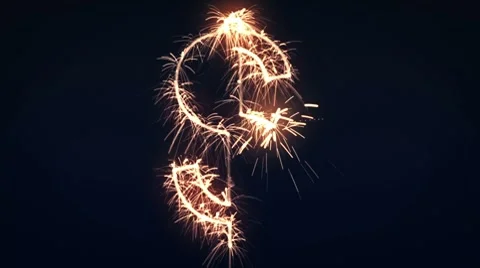 USD Sign Sparkler Vidéo 8945181