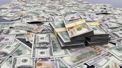 USD on table Stock Footage 64807724