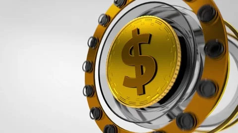 USD - US Dollar Tech Background Loop 動画素材 296579883