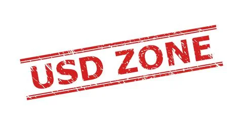 USD ZONE Stamp with Grunged Surface and Double Parallel Lines Stock Illustration