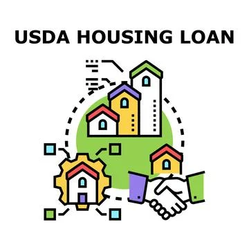 Usda housing loan program development concept Stock Illustration
