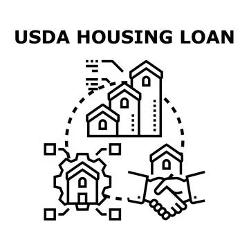 Usda housing loan program development concept 库存插图