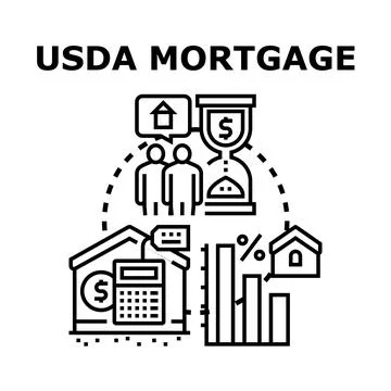Usda mortgage program assisting people building home equity Illustration