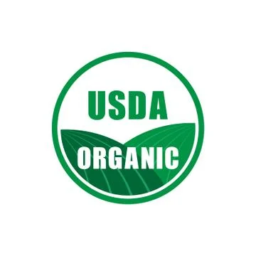 Usda organic certified stamp symbol no gmo vector icon Stock Illustration