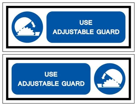 Use Adjustable Guards Protection Symbol Sign,Vector Illustration, Isolate On  Stock Illustration