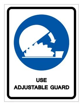 Use Adjustable Guards Protection Symbol Sign,Vector Illustration, Isolate On  Stock Illustration