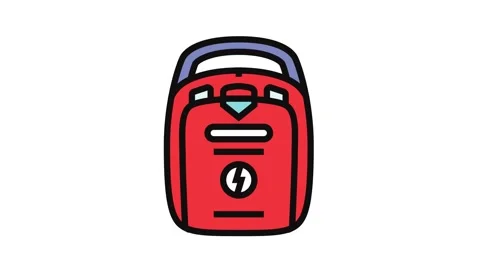Use aed first aid color icon animation Stock Footage 326116530