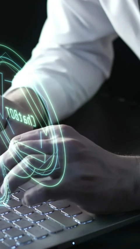 The use of artificial intelligence in business processes. Video stock 275846284