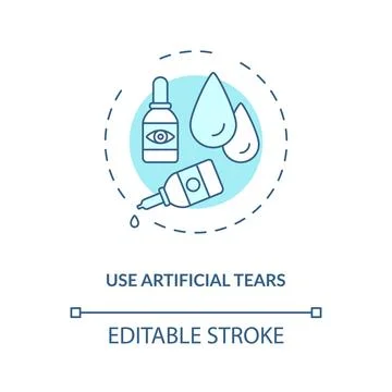 Use artificial tears concept icon Stockillustratie