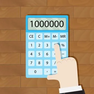 Use calculator in workplace Stock Illustration