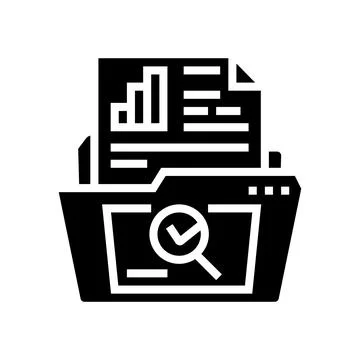 Use case analysis glyph icon vector illustration 스톡 일러스트