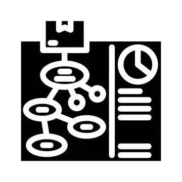 Use case analysis glyph icon vector illustration Illustrazione stock