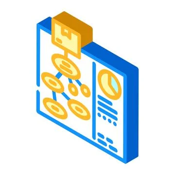 Use case analysis isometric icon vector illustration Illustrazione stock