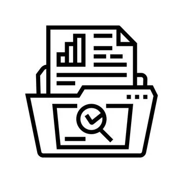 Use case analysis line icon vector illustration Stock Illustration