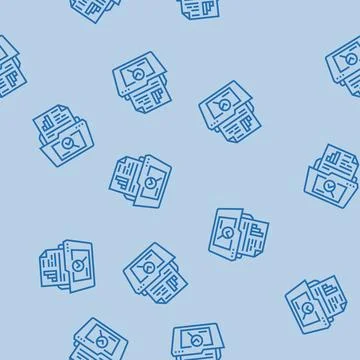 Use case analysis line seamless pattern Stock Illustration
