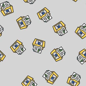 Use case analysis vector seamless pattern Stock Illustration