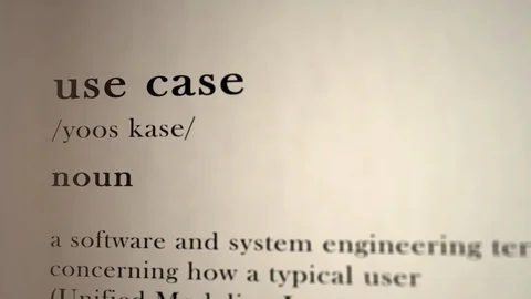 Use Case Definition Video stock 118236292