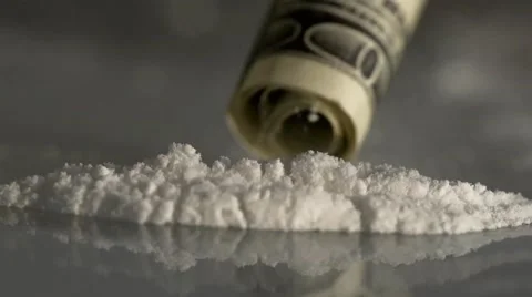 Use Of Cocaine Drug slo-mo Stock Footage