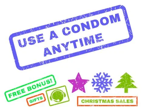 Use a Condom Anytime Text Rubber Seal Stamp Watermark with Bonus Stock-Illustration