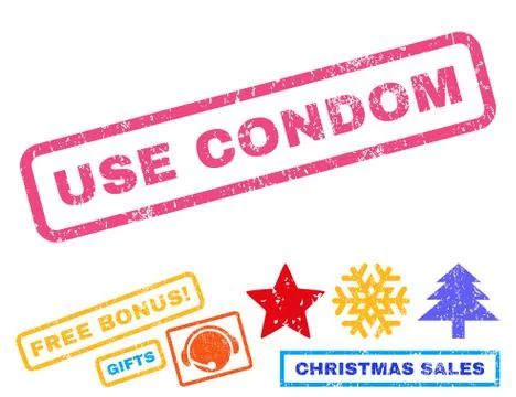 Use Condom Rubber Stamp Stock-Illustration
