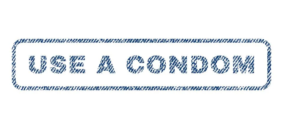 Use a Condom Textile Stamp Stock-Illustration
