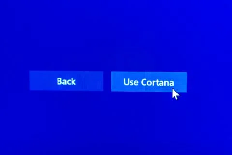 Use Cortana with mouse pointer above Stock Photos