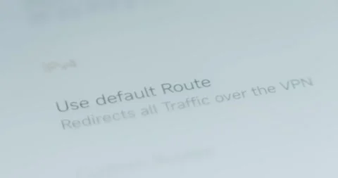 Use default Rout function in VPN settings with checkmark 스톡 동영상 314458329