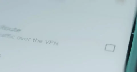 Use default Rout function in VPN settings, user puts a tick in line with it Video stock 314458354