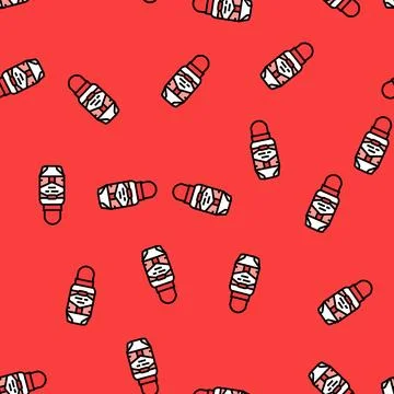 Use deodorant on underarms vector seamless pattern Illustrazione stock