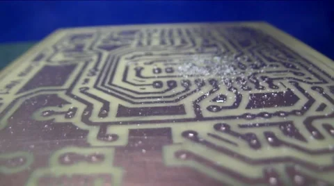 Use drilling machine to make circuit Vídeo Stock 56978783