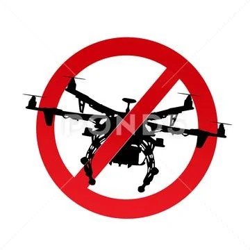 The use of the drone is prohibited Stock Illustration