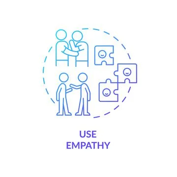 Use empathy blue gradient concept icon Stock Illustration