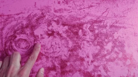 Use glitter to create fun craft designs on paper for projects Stock Footage 338406280