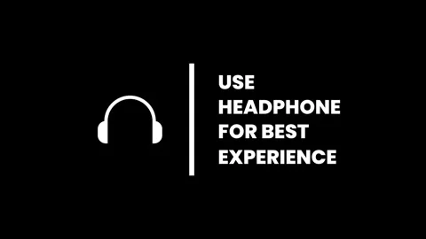 Use headphone for best experience text animation with headphone icon animation Stock Footage 325327367