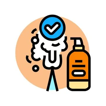 Use an intimate wash for sensitive areas color icon vector illustration Stock Illustration