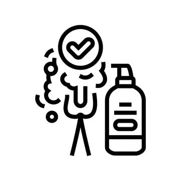 Use an intimate wash for sensitive areas line icon vector illustration Stock Illustration