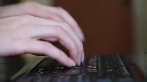 To use the keyboard Stock Footage 21883326