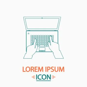 Use laptop computer symbol イラスト素材