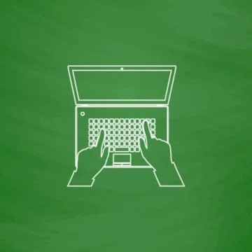 Use laptop computer symbol イラスト素材
