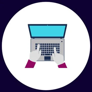 Use laptop computer symbol 스톡 일러스트